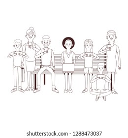 group of friends cartoon