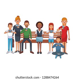 group of friends cartoon
