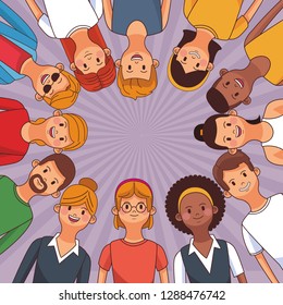 group of friends cartoon