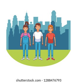 group of friends cartoon