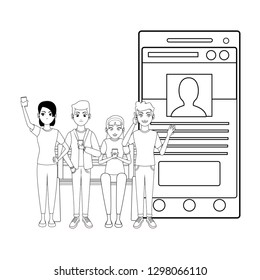 group of friends cartoon