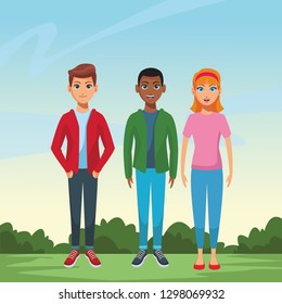 group of friends cartoon