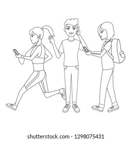 group of friends cartoon