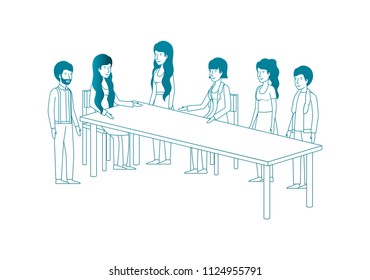 group of friends in the table characters