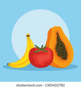 group of fruits and vegetables