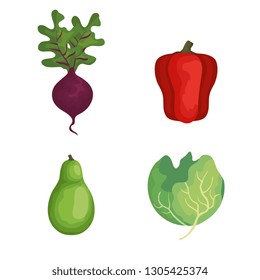 group of fruits and vegetables