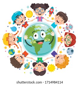 Grupo De Niños Divertidos Jugando