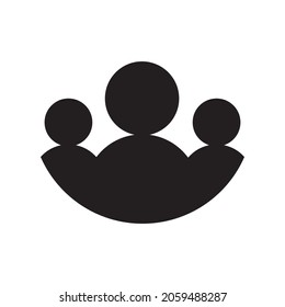 grupo o reunión. ilustración de vector de icono