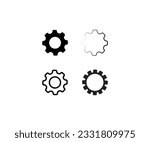 group gear icon logo design vector template 