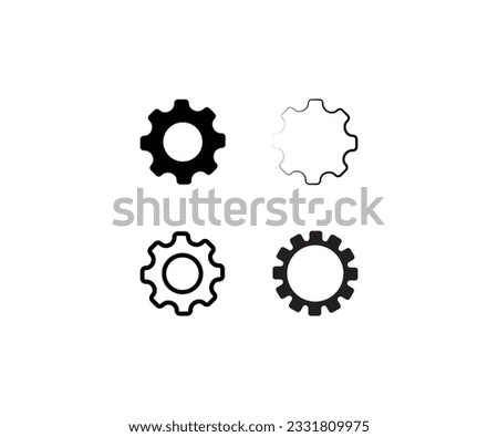 group gear icon logo design vector template 