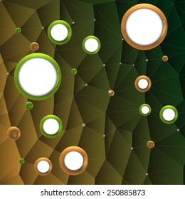 group of glossy spheres connected with wire triangles