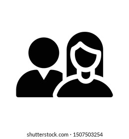 group glyph flat vector icon
