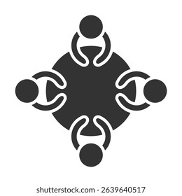 Group Glyph Icon Element For Design)