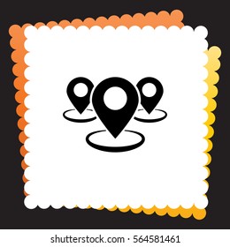 Group of GPS   icon. Vector design.