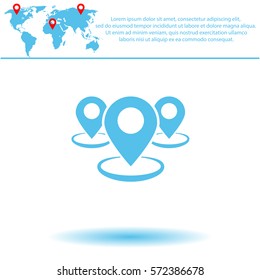 Group of GPS   icon. Vector design.