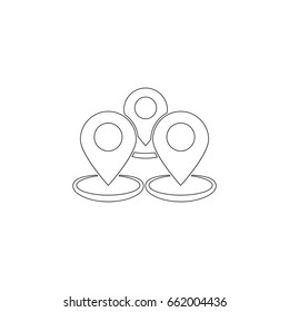 Group of GPS vector icon.