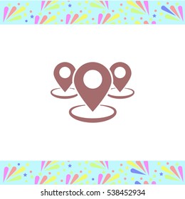 Group of GPS  vector icon on white background. Isolated illustration. Business picture.