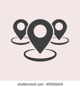 Group of GPS  web icon. Isolated illustration
