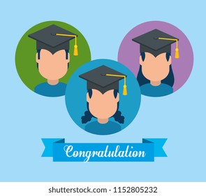 group of graduates with uniform