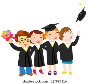 Similar Images, Stock Photos & Vectors of Graduation kids celebration ...