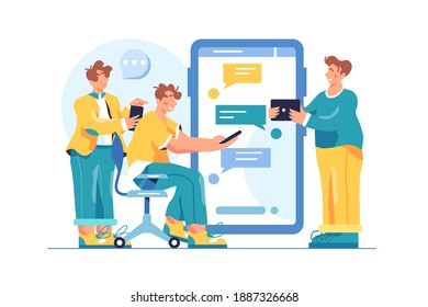 A group of guys are engaged in correspondence in a general chat