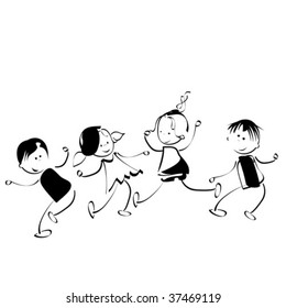 Gruppe glücklicher Kinder