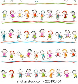 Gruppe glücklicher Kinder