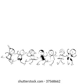 group of happy kids