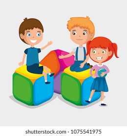 group of happy kids zone characters