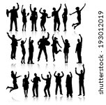 Group of happy office workers Vector