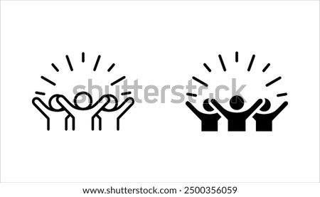 group happy people icon set, party friends, joy expression feeling, vector illustration on white background