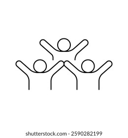 Group Happy people icon. Simple solid style. Group Happy people Vector Icon in line style design. Group Happy people Symbol. Vector illustration.