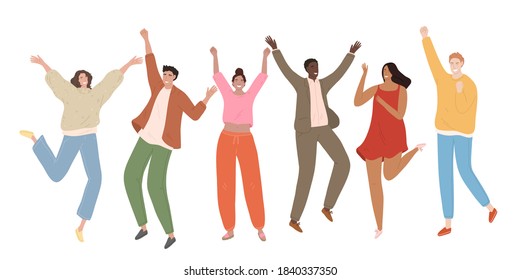 Similar Images, Stock Photos & Vectors of Group of happy young people ...
