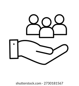 Group Harmony Outline Icon Vector Illustration