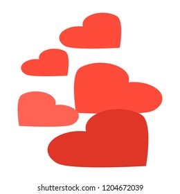 Group heart icon. Isometric of group heart vector icon for web design isolated on white background