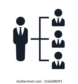 Icono de jerarquía de grupo. Ilustración del vector