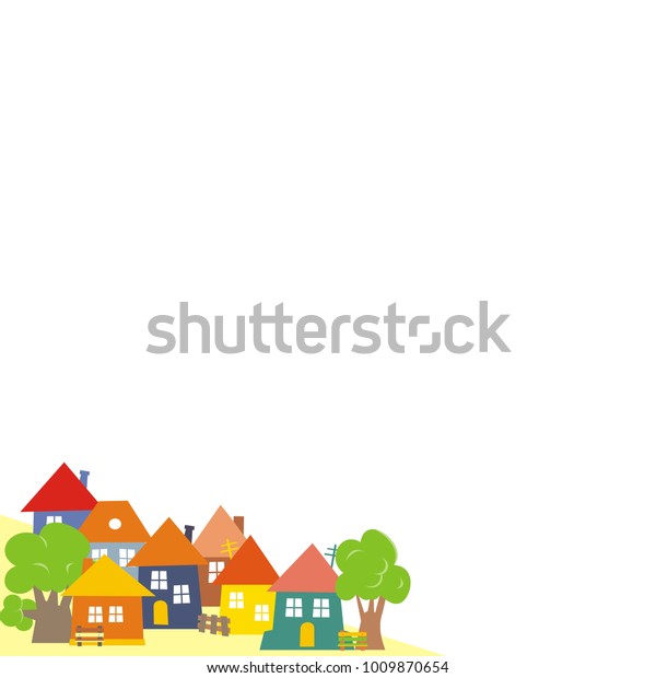 Download Group Houses Border Vector Illustration Stock Vector ...