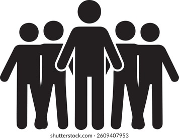 A group of human vector silhouette illustration, Labor day design elements