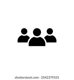 Group icon Black and white outline vector