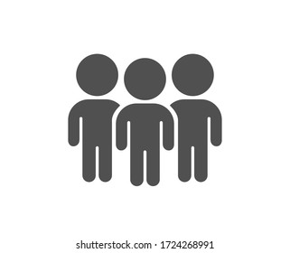 Group icon. Business teamwork sign. Meeting people symbol. Classic flat style. Quality design element. Simple group icon. Vector