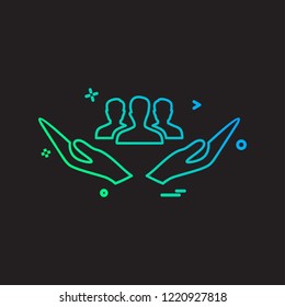 Group icon design vector