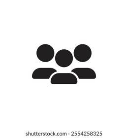 Group icon Flat line illustration