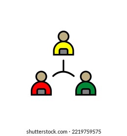 Group icon flat style design. Group vector illustration. isolated on white background.