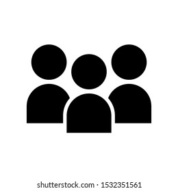 group icon icon in flat style isolated. Vector Symbol illustration.