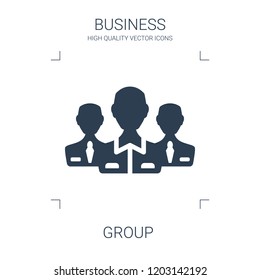 group icon. high quality filled group icon on white background. from business collection flat trendy vector group symbol. use for web and mobile