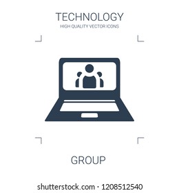 group icon. high quality filled group icon on white background. from technology collection flat trendy vector group symbol. use for web and mobile