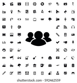 group icon illustration isolated vector sign symbol Media icons vector set.