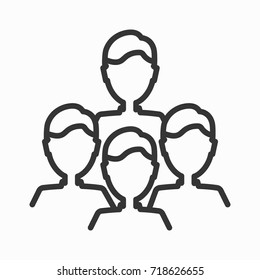 Group icon, illustration isolated vector sign symbol