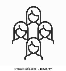 Group icon, illustration isolated vector sign symbol