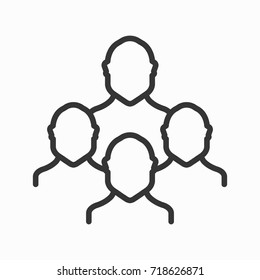 Group icon, illustration isolated vector sign symbol